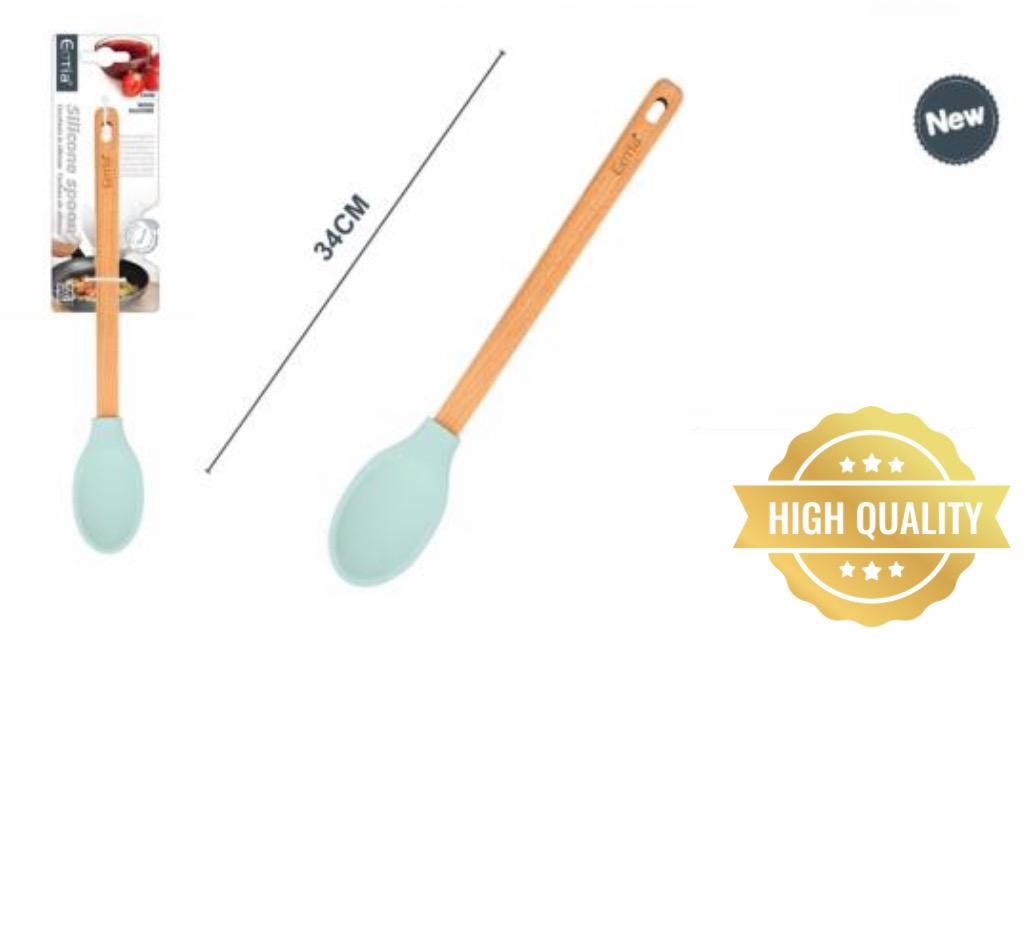 ملعقة الطبخ (رأس سيليكون ملون)