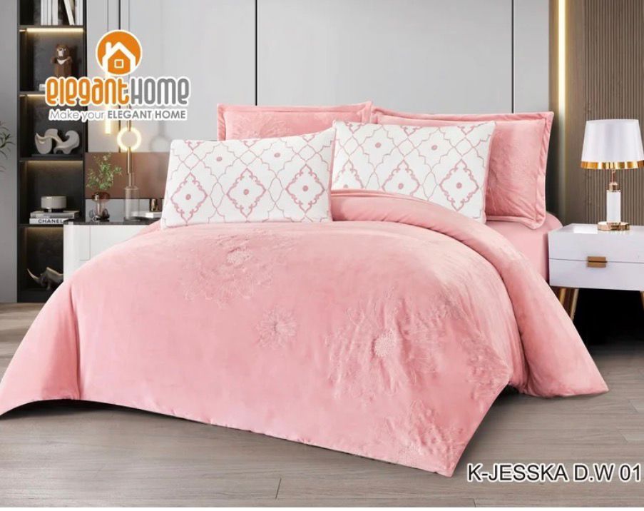 طقم لحاف شتوي مخملي