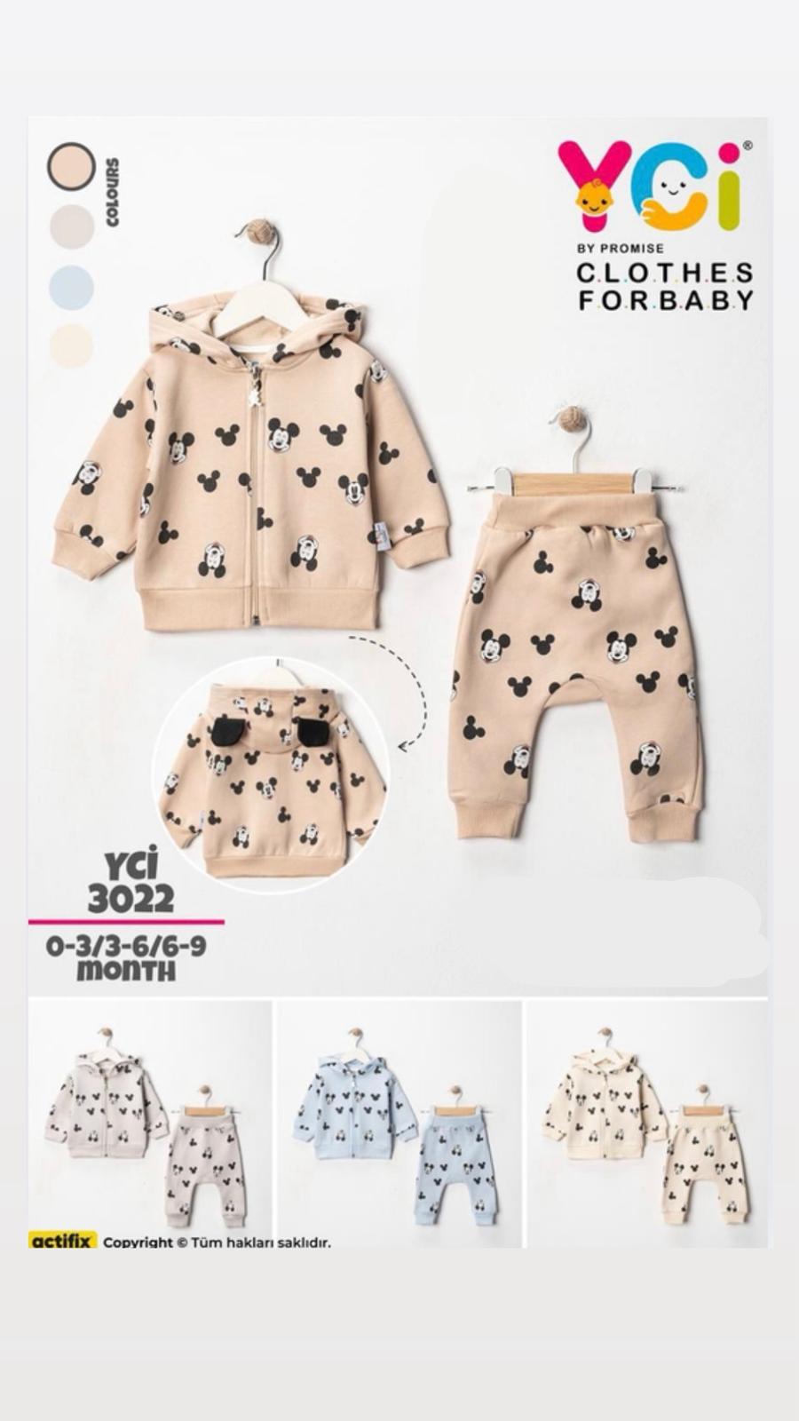 طقم ملابس الأطفال "ميكي ماوس"