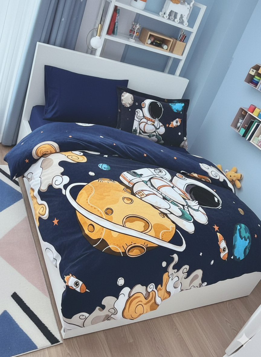 طقم مفرش رائد الفضاء الكوني