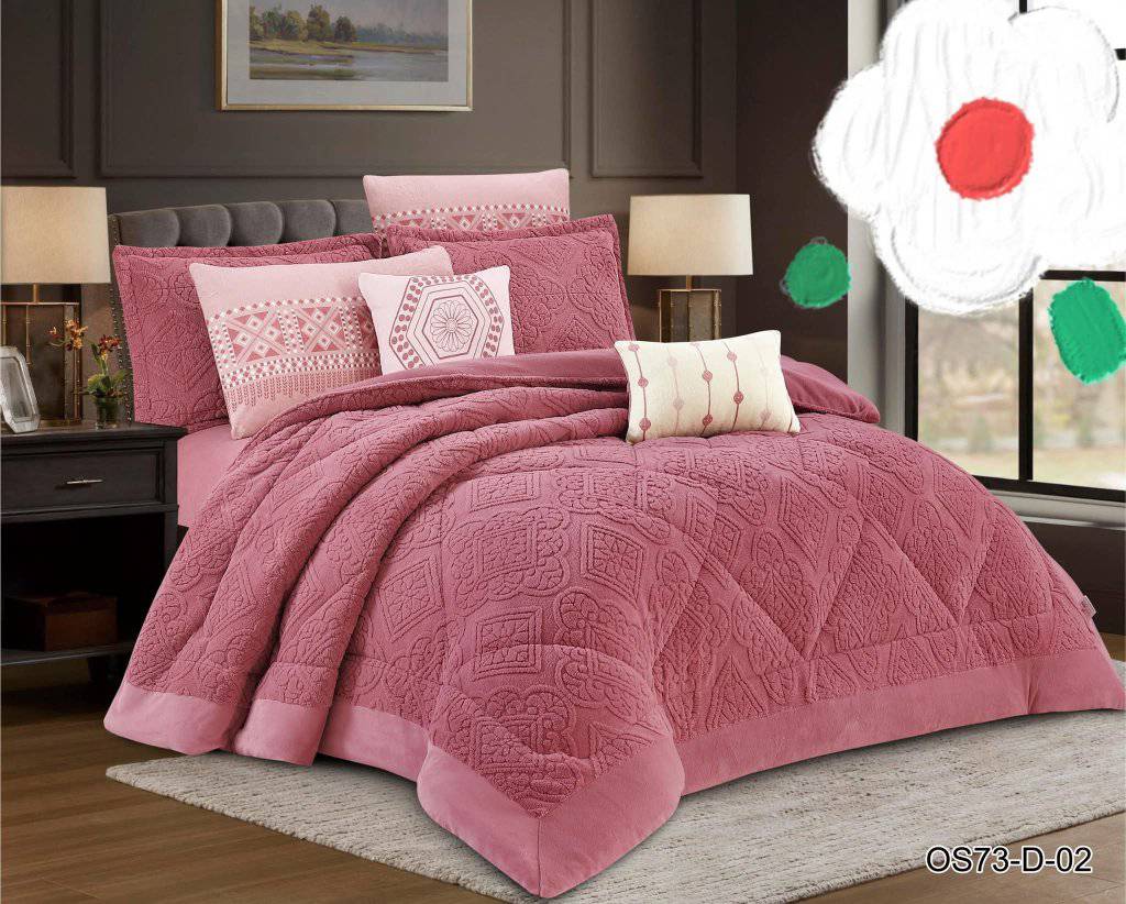 طقم لحاف (كومفورتر) شتوي منقوش