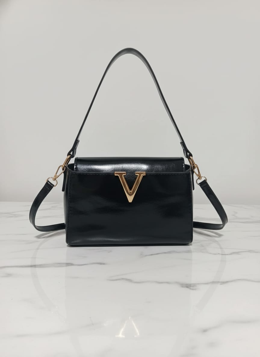 حقيبة الكتف الصغيرة "V"