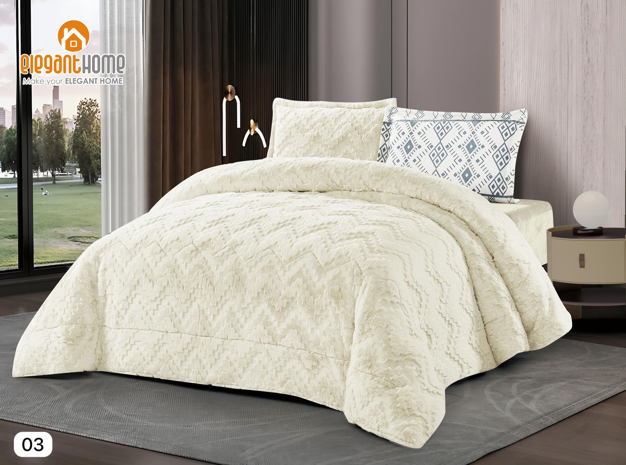 طقم لحاف مخملي شتوي