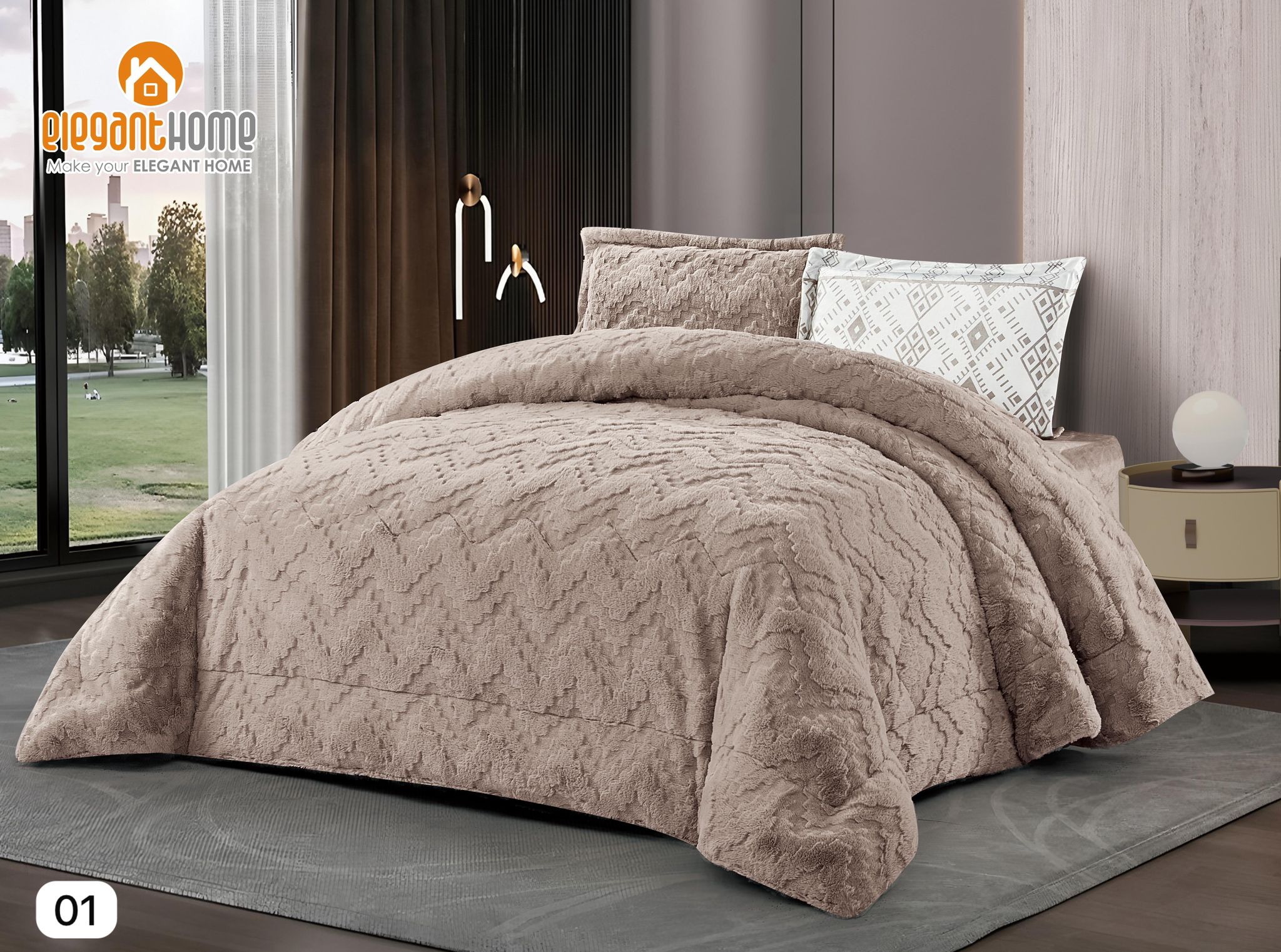 طقم لحاف مخملي شتوي