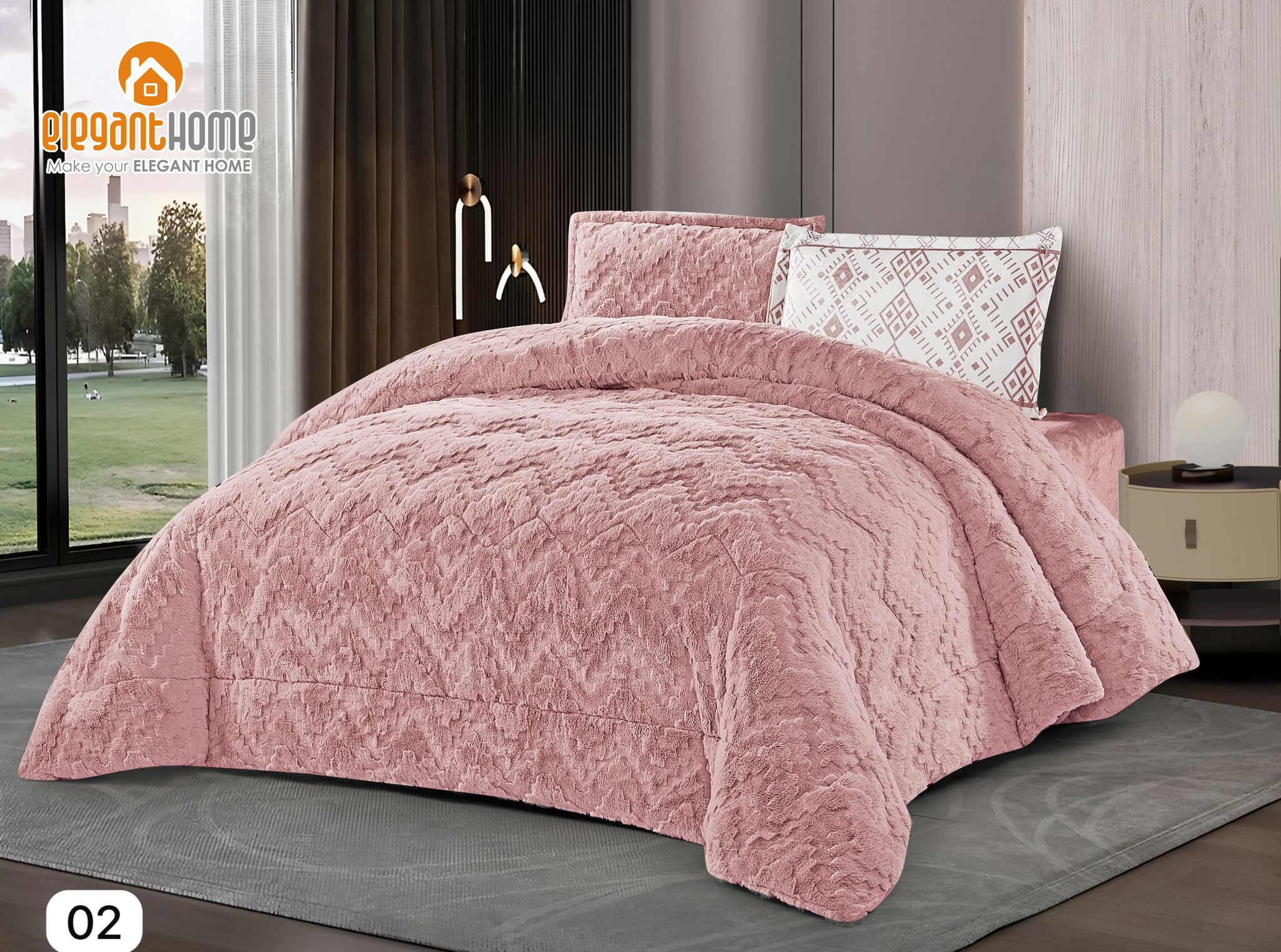 طقم لحاف مخملي شتوي