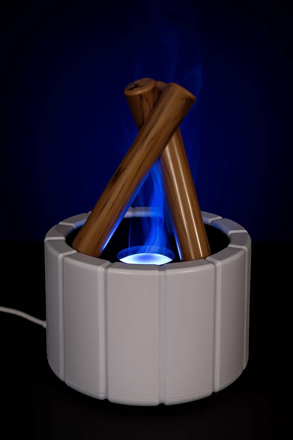مبخرة الشعلة الإلكترونية بتصميم موقد الحطب