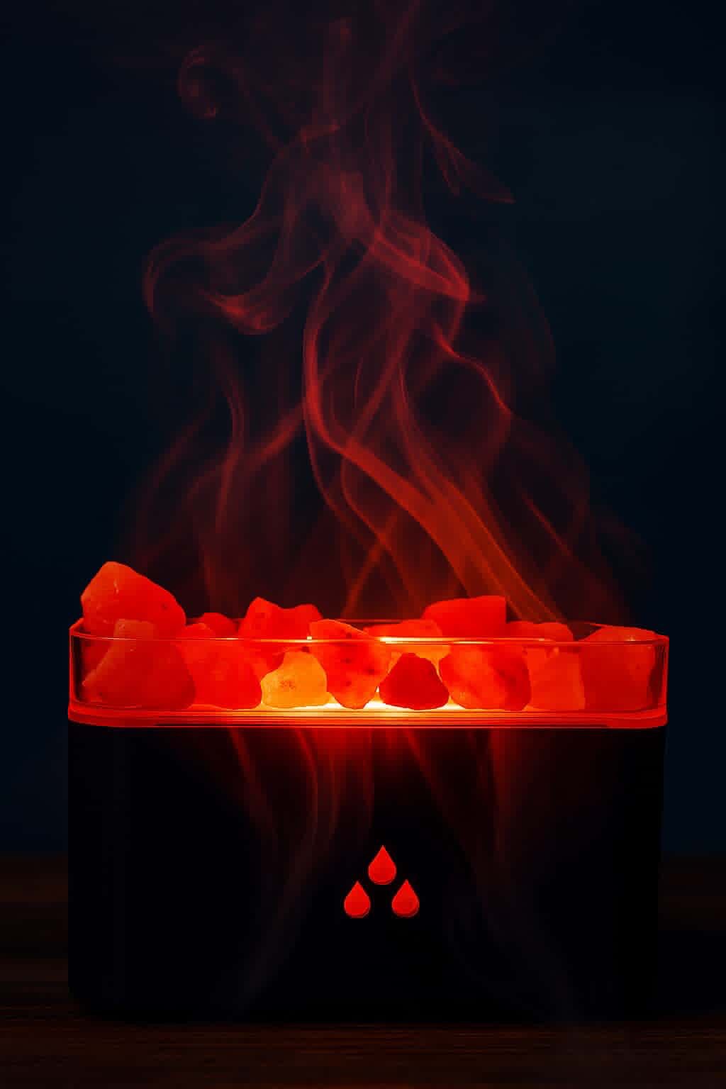 مبخرة الملح الصخري باللون الأسود